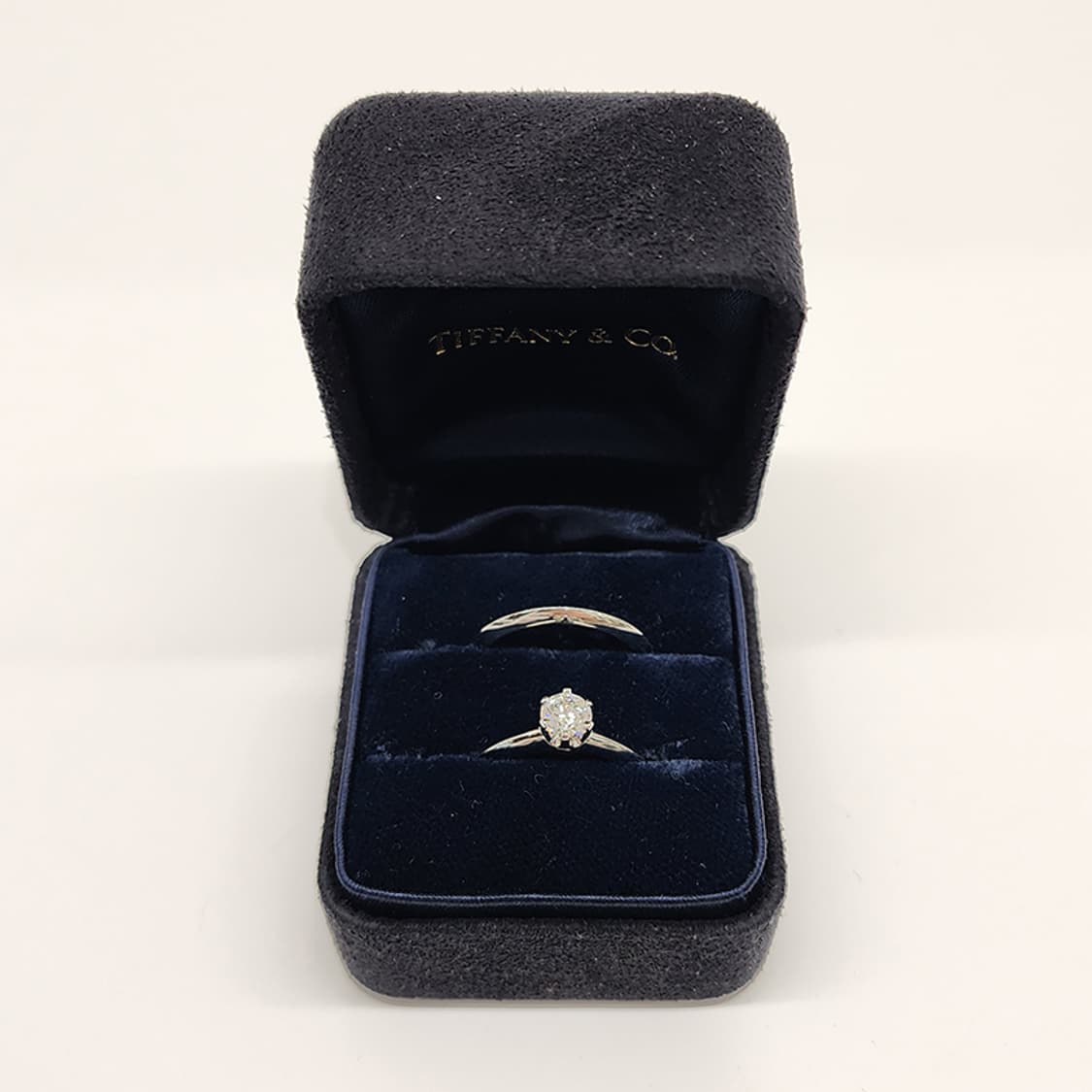 티파니 PT 웨딩반지 0.43캐럿 6.5호/가드링6호 상품이미지1