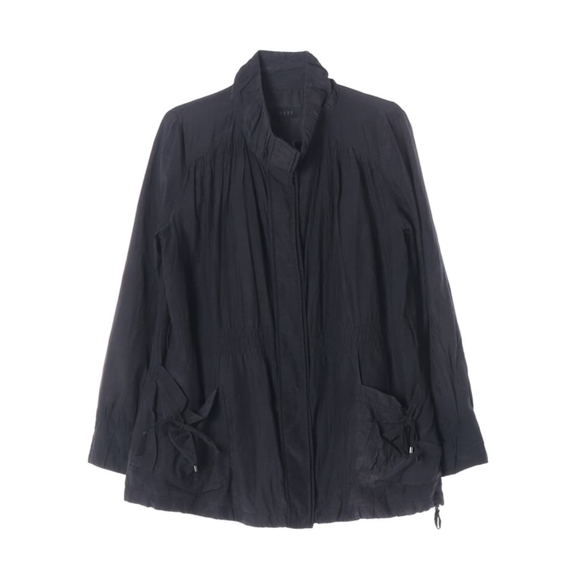 스튜디오 톰보이 셔링 디테일 하이넥 자켓 블랙 90 상품이미지1