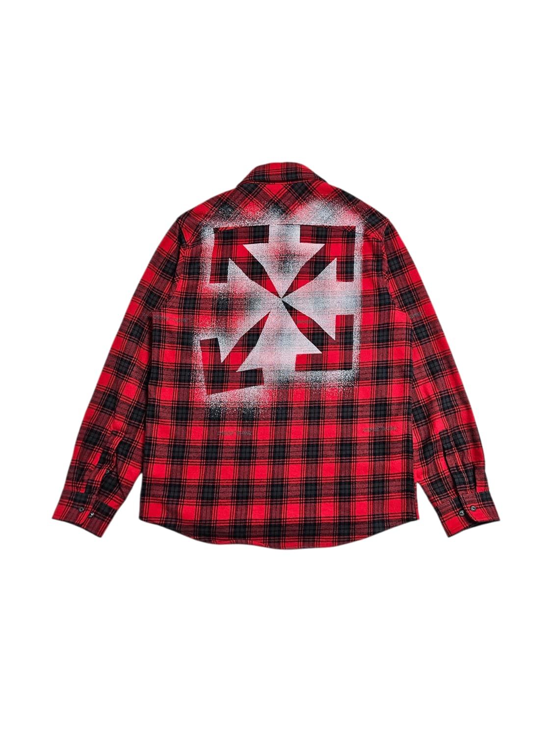 오프화이트 애로우 스텐실 플란넬 셔츠 상품이미지1