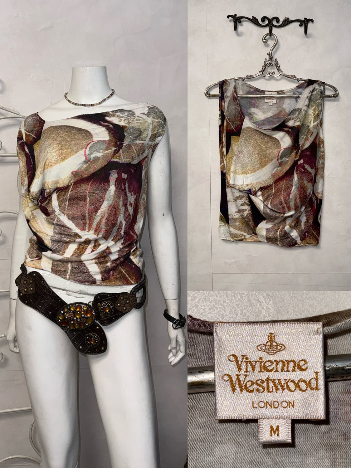Vivienne Westwood printed draping 슬리브리스 상품이미지1