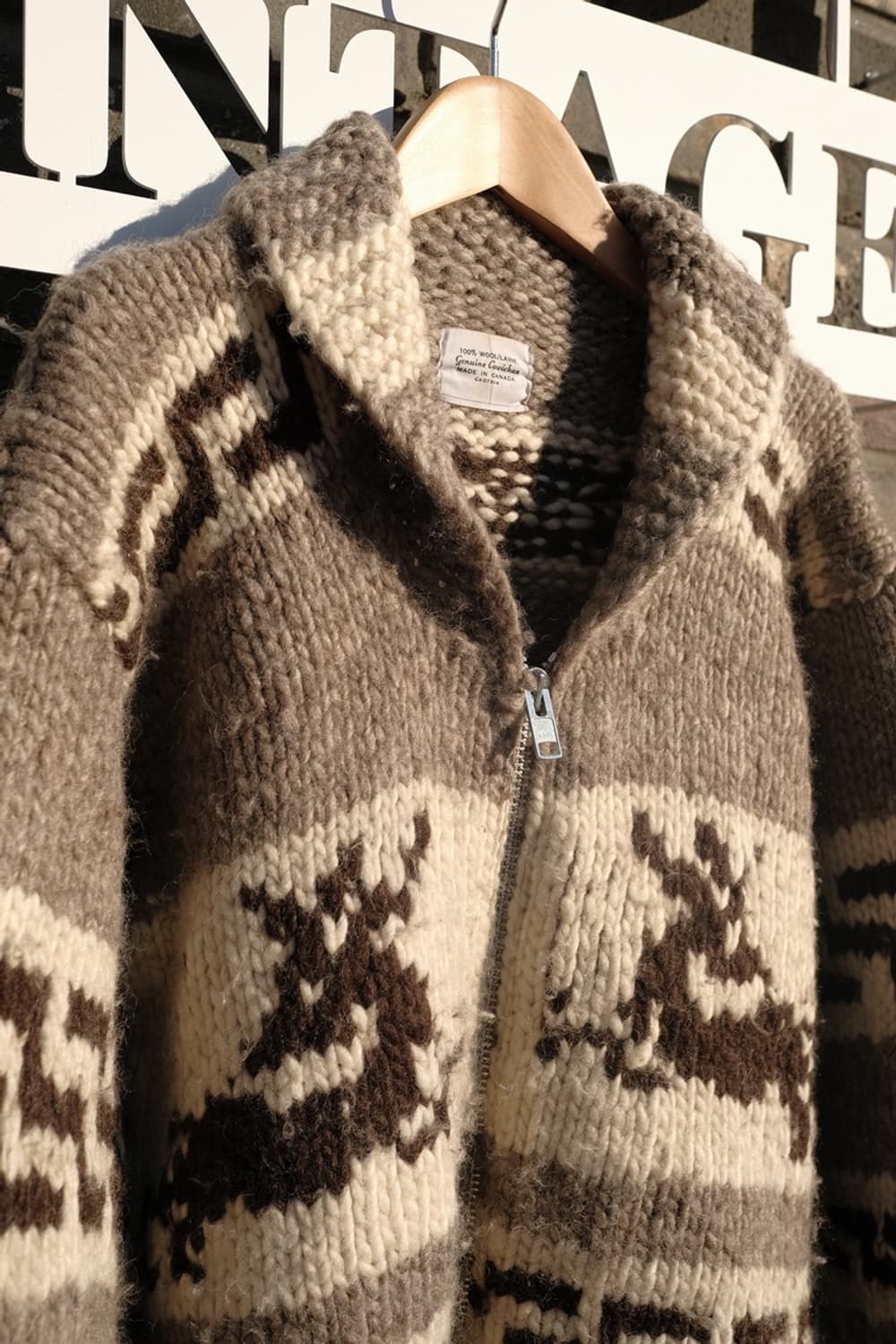 Genuine Cowichan 니트 집업 가디건 상품이미지3