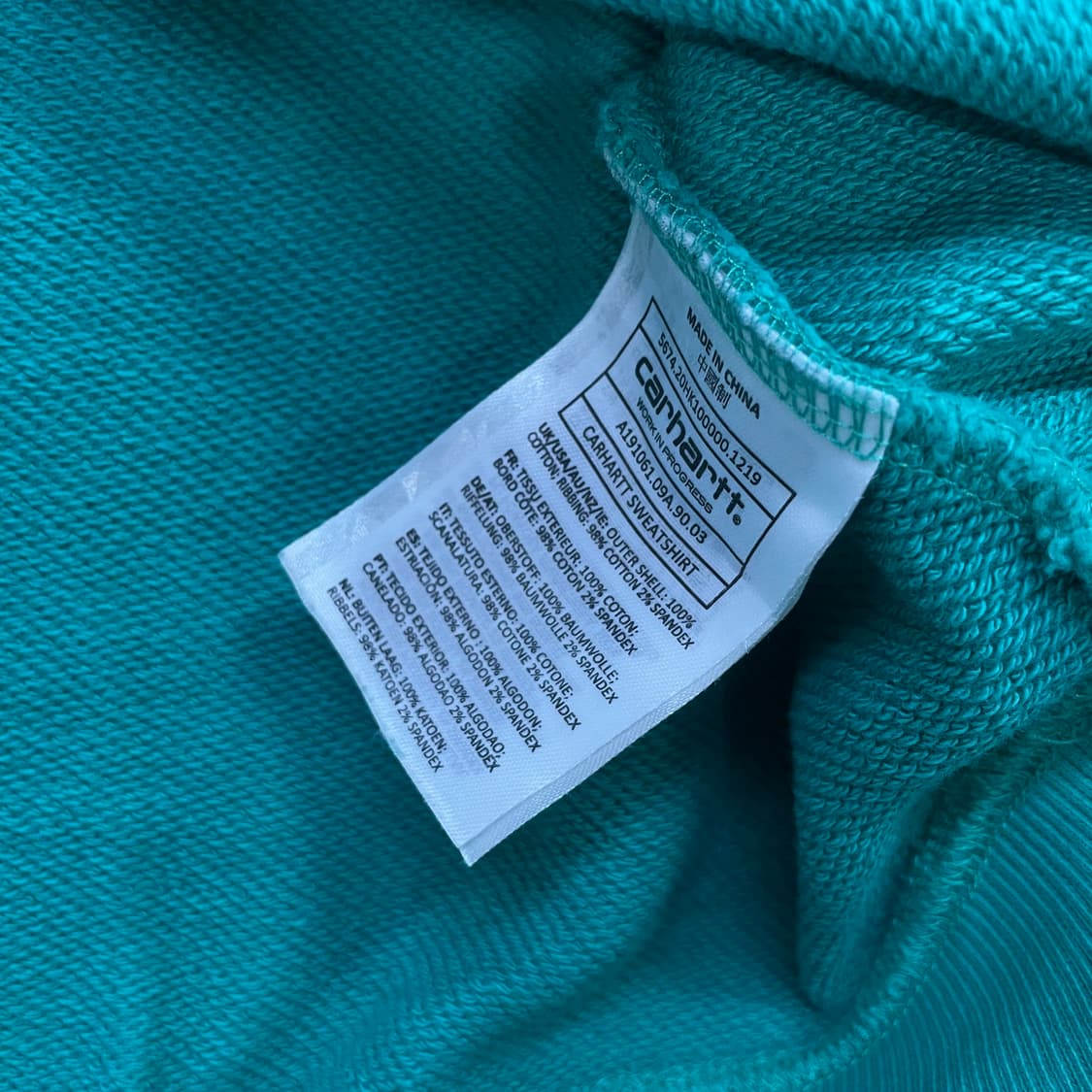칼하트 Carhartt wip 스펠 로고 크루넥 맨투맨 상품이미지4