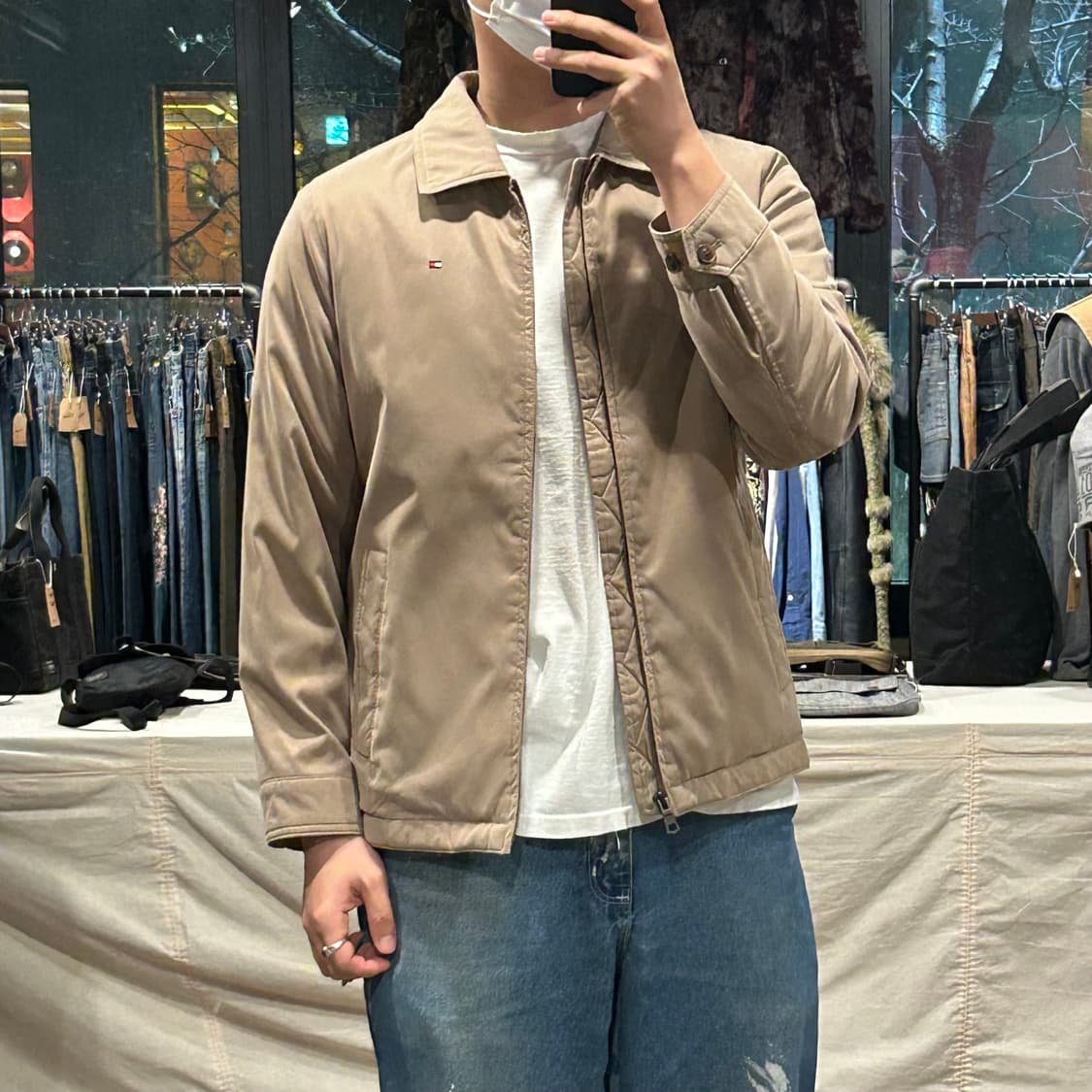 S) 타미힐피거 폴리쉘 퀼팅 자켓 점퍼 상품이미지10