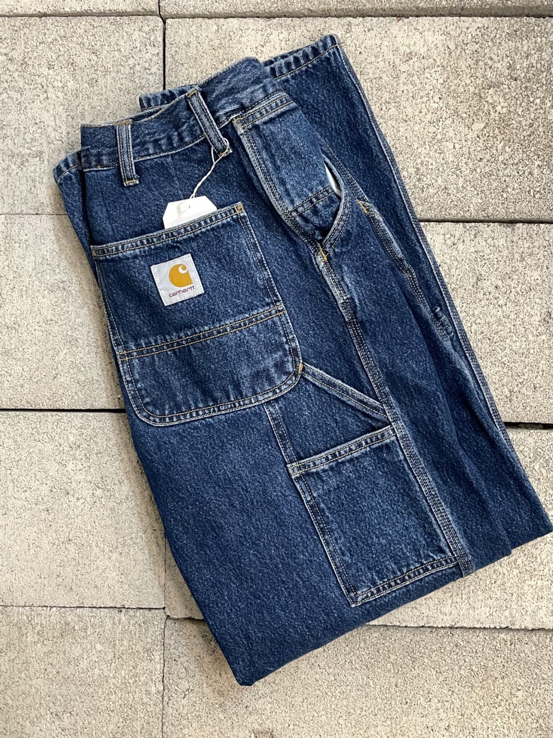 칼하트 윕 싱글니 카펜터 데님 팬츠 상품이미지1
