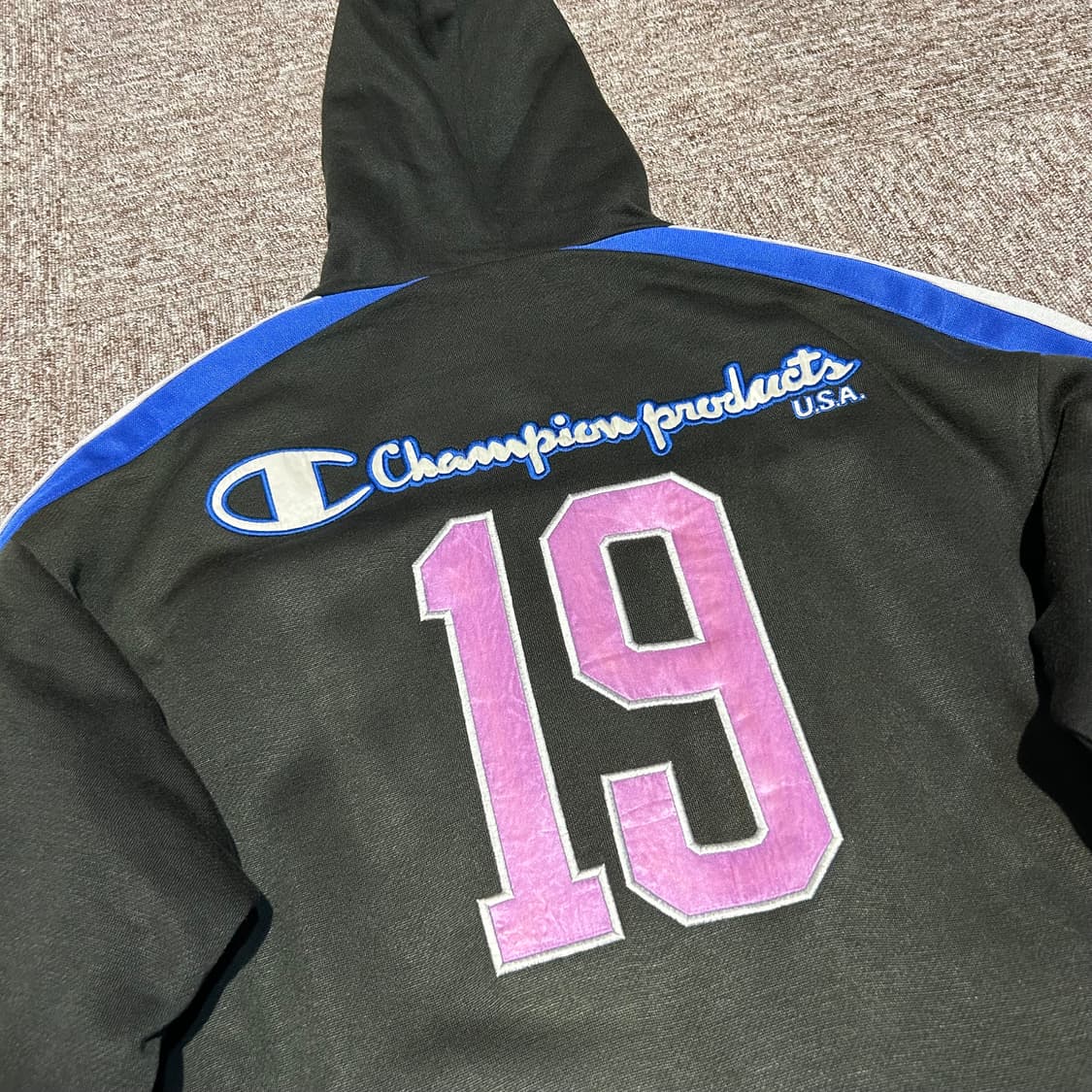 L) 챔피온 올드스쿨 후드집업 퀄팅 안감 양털 안감 상품이미지2