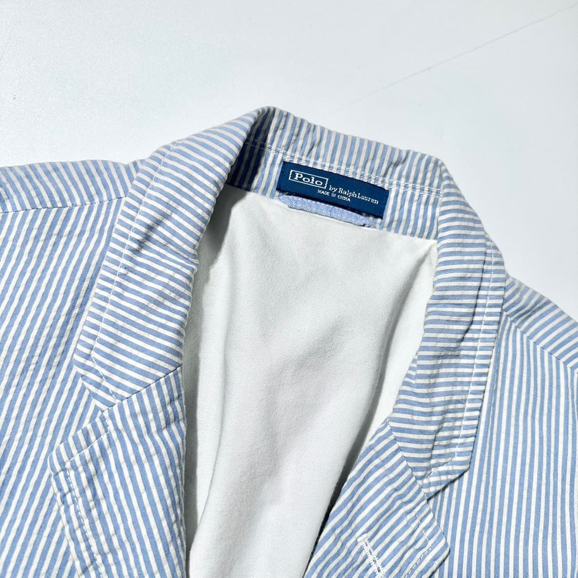 폴로 랄프로렌 시어서커 스트라이프 싱글 3B 블레이저 자켓 상품이미지4