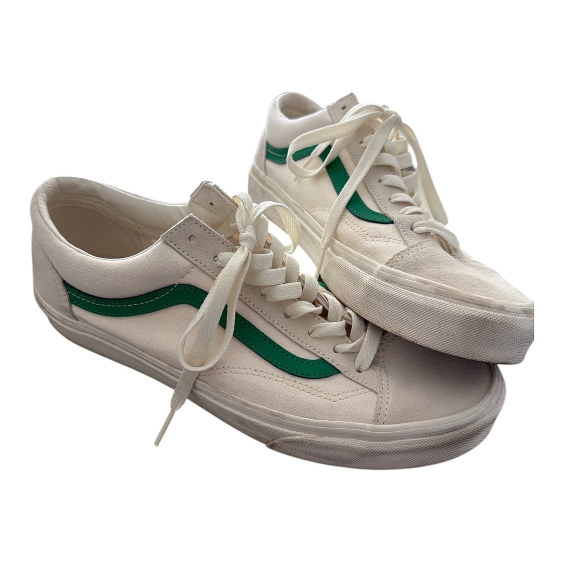 반스 스타일 36 아이보리/그린 스니커즈 상품이미지2