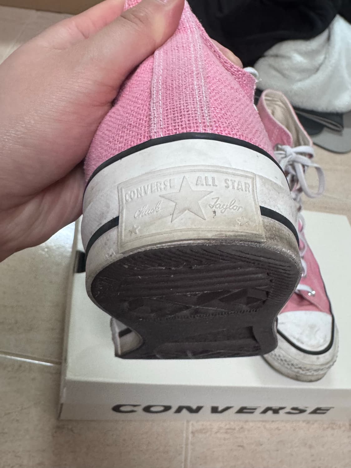 컨버스 x 스투시 척 70 하이 플루메리아(핑크) 270사이즈 상품이미지5