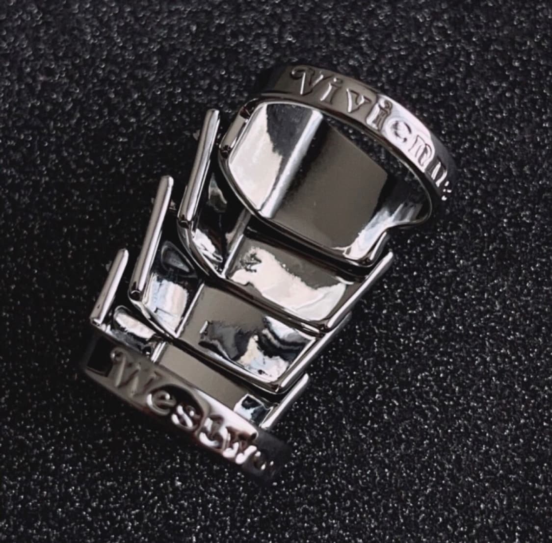 비비안웨스트우드 아카이브 블랙실버 아르테미스 너클링 반지 상품이미지4