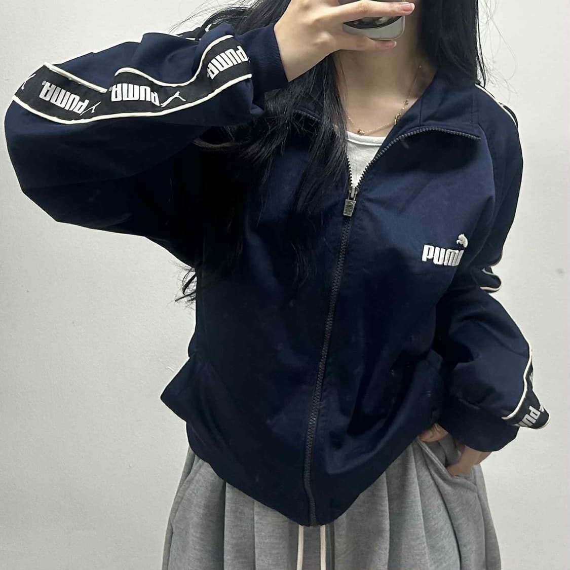 00s 퓨마 사이드라인 올드스쿨 네이비 트랙탑 희귀져지(L) 상품이미지1