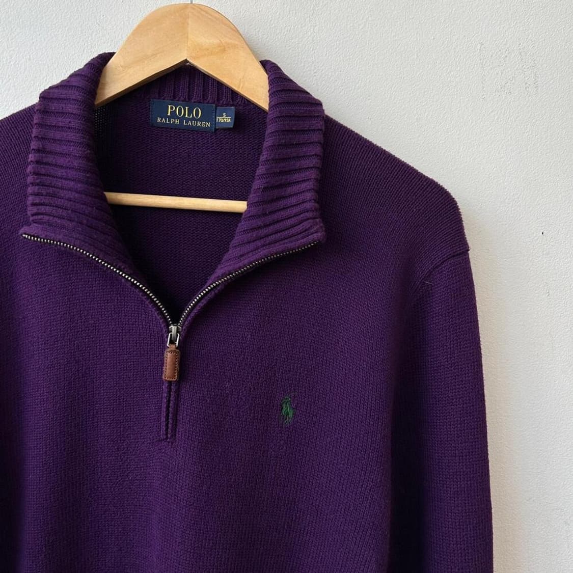 9848 - 폴로 랄프로렌 퍼플 반집업 니트 상품이미지2