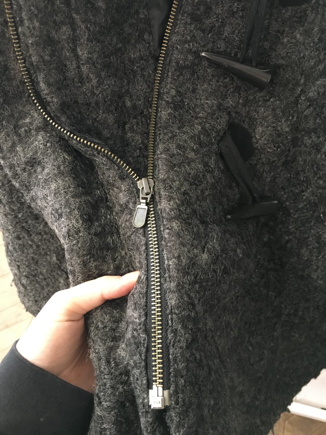 빈티지 케이프 떡볶이 코트 후드 하프코트 사와코 상품이미지5