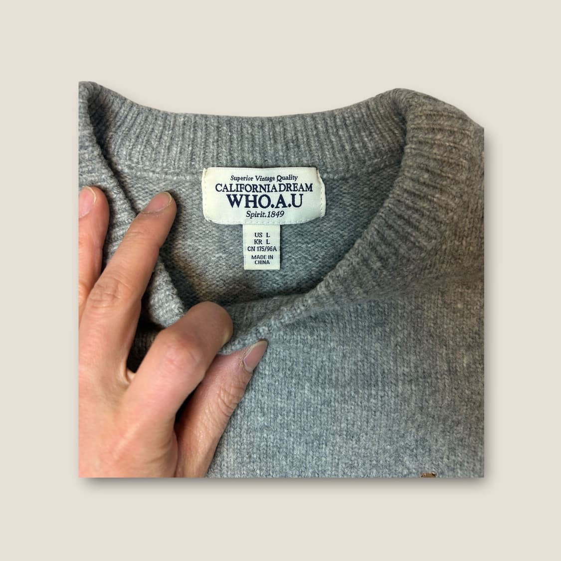 T058 후아유 그레이 니트 상품이미지2