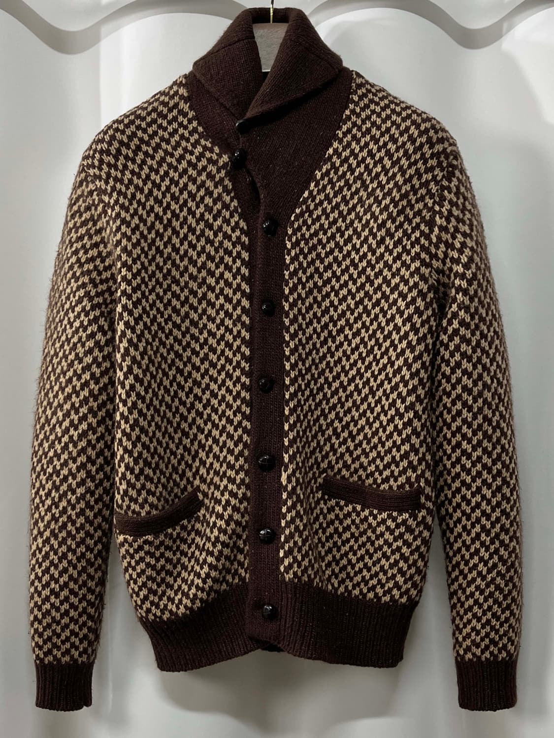 폴로 랄프로렌 버드아이 도네갈 캐시미어 울 셔들 니트 자켓 상품이미지1