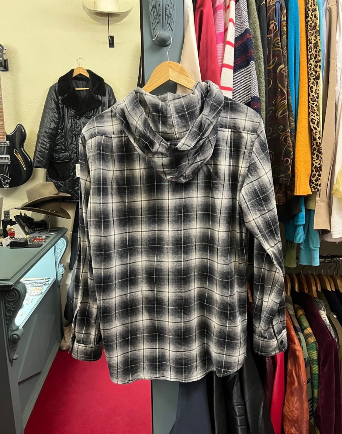 PLAID PATTERN WESTERN HOOD 상품이미지4