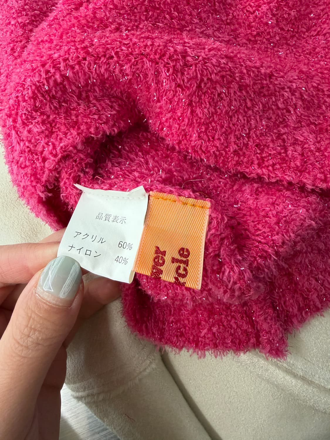 일본빈티지 핫핑크 반팔 터틀넥스웨터 상품이미지8