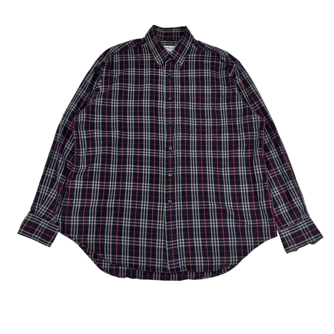 버버리 네이비 체크 셔츠 상품이미지1