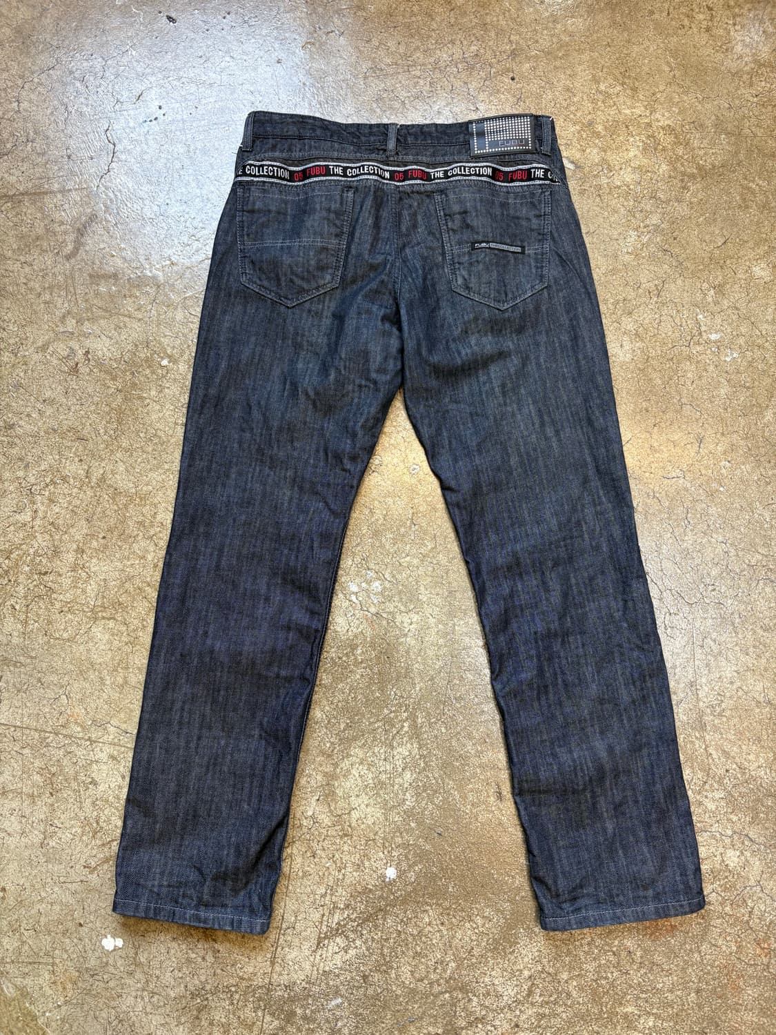 2010s FUBU 자수 흑청 생지 데님 상품이미지8