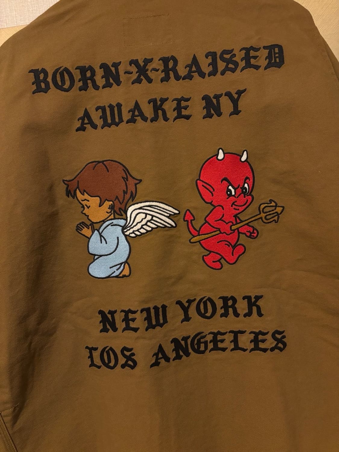 칼하트 x 본앤레이즈드 x 어웨이크 NY 초어자켓 브라운 XL 상품이미지3