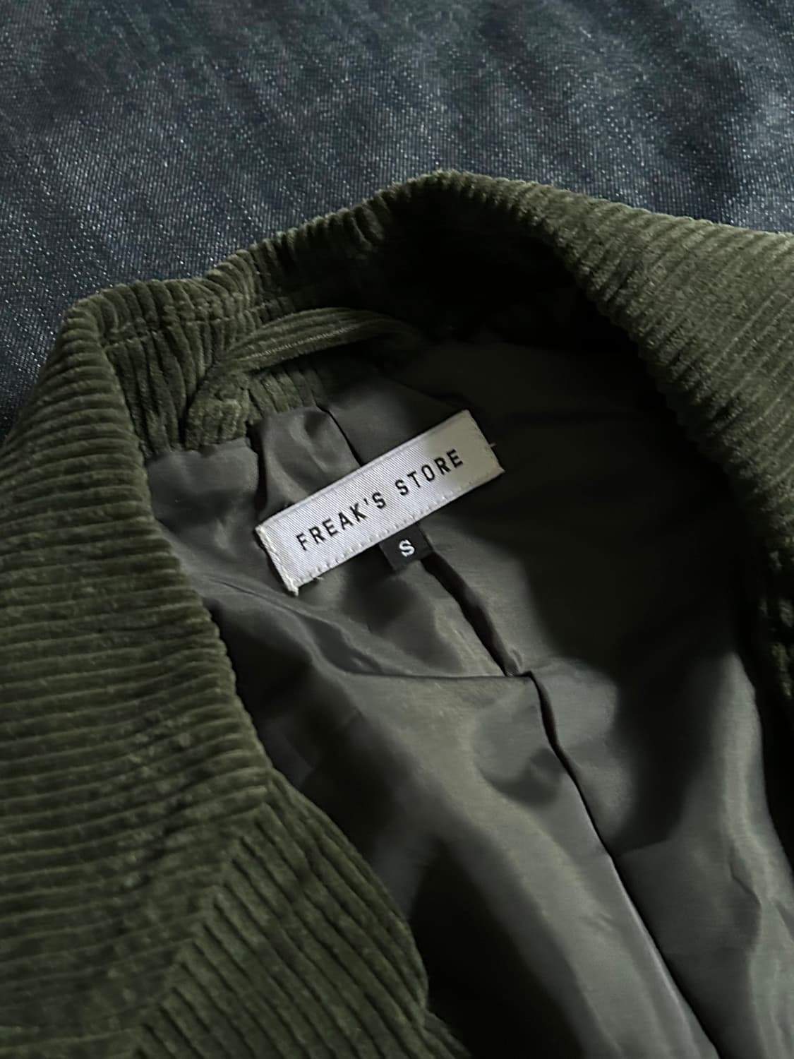 Freak's store 19AW 딥그린 코듀로이 블레이저 상품이미지4