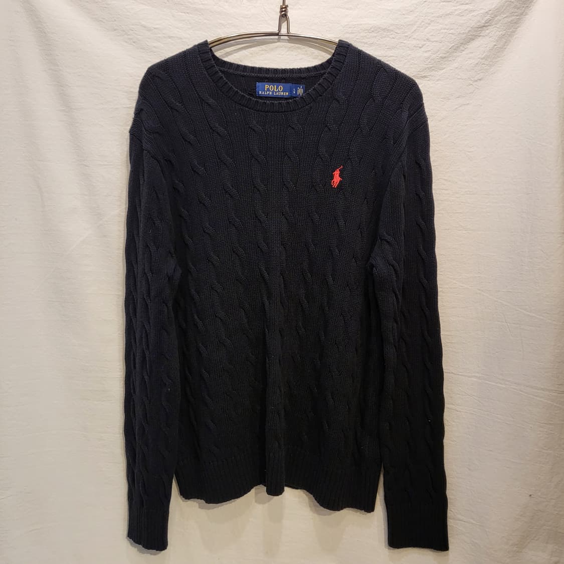 폴로 랄프로렌 블랙 꽈배기 니트 상품이미지1