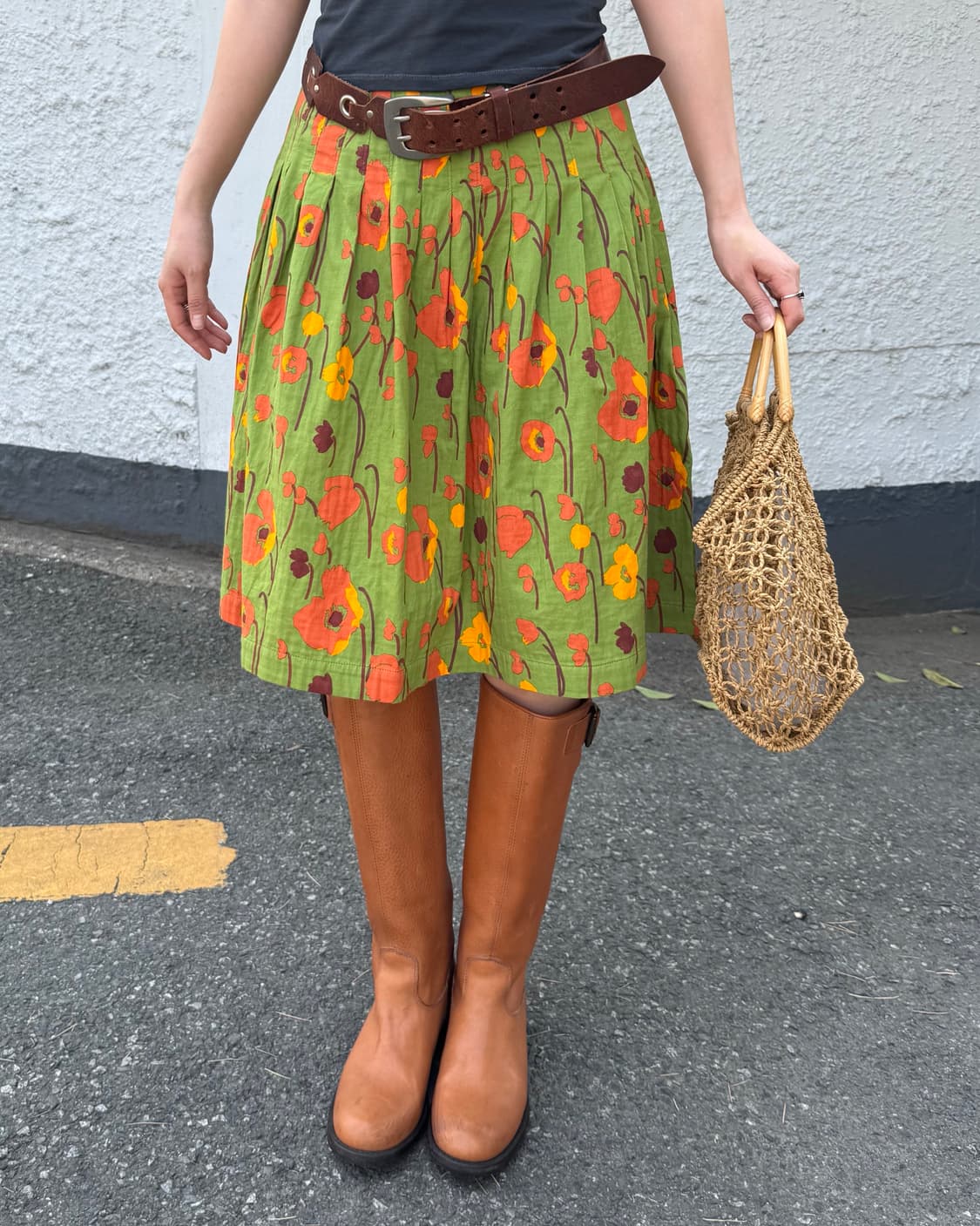 49AV. 준코 시마다 / 포피 플라워 코튼 스커트 상품이미지6