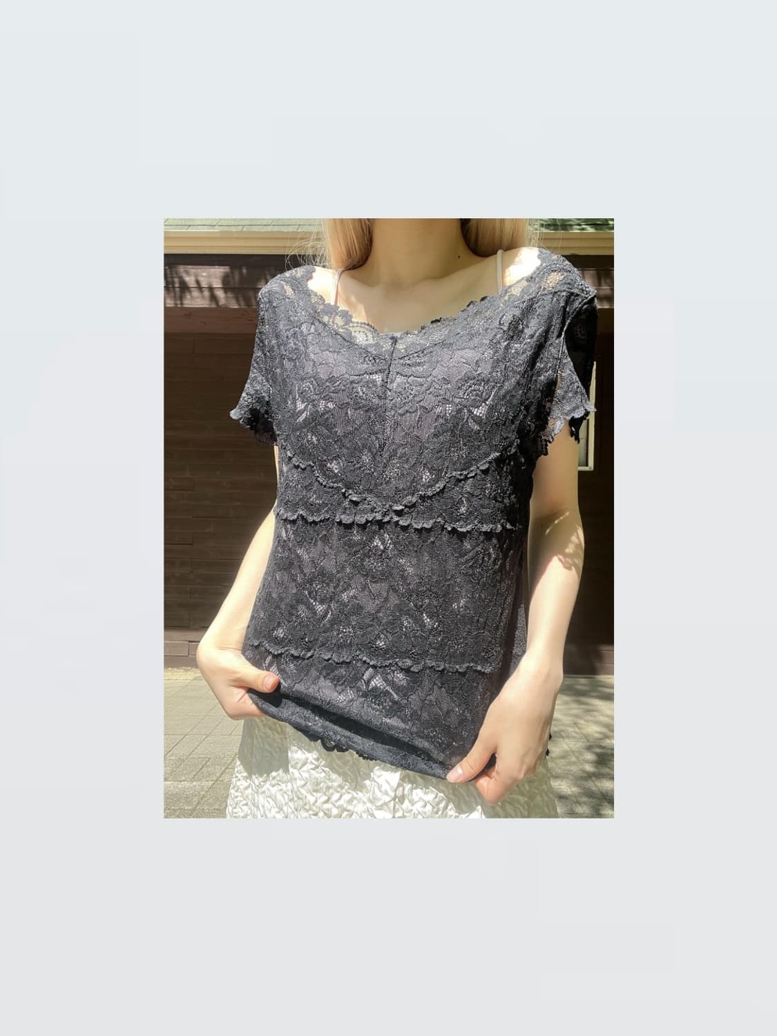 Black Lace Top 블랙 레이스탑 상품이미지2