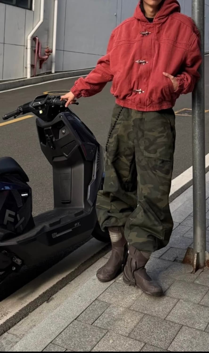 캔버스 후드자켓 레드 상품이미지3