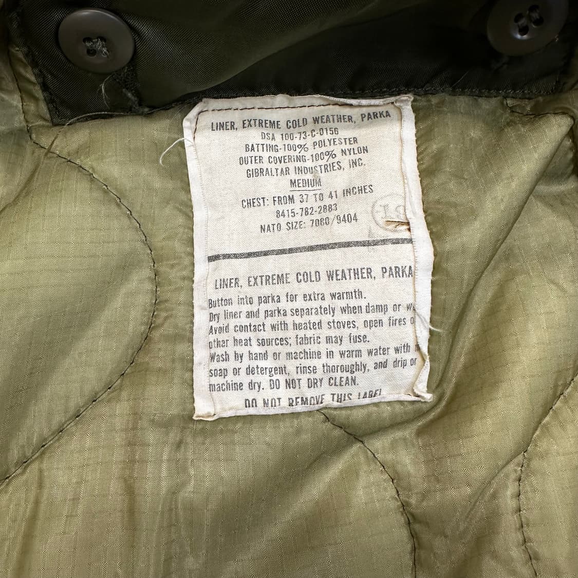 80s 미군 M65 오리지널 피쉬테일 파카 S 상품이미지5