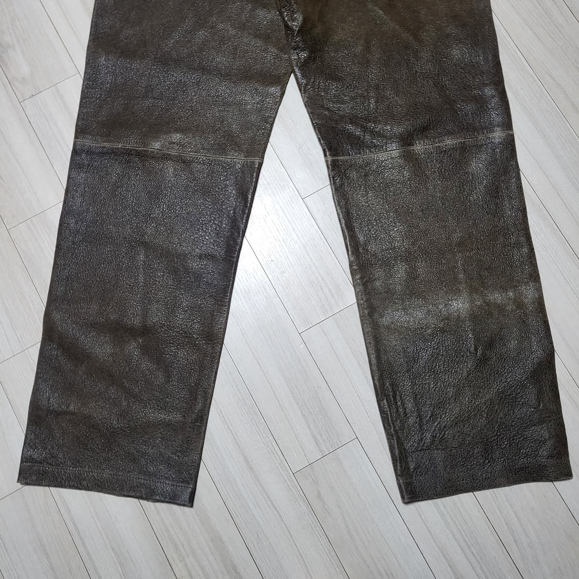 (42) 새상품 zara 자라 가죽바지 페이드 이펙트 레더 트라우저 상품이미지9