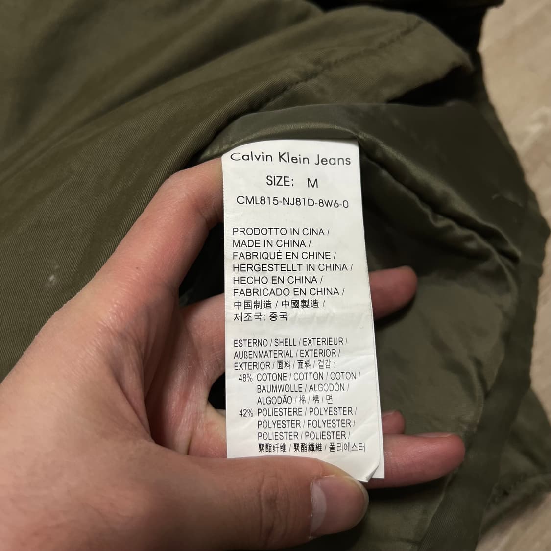 캘빈클라인 진스 여성 포켓 후드 야상점퍼 [카키] M/95 상품이미지5