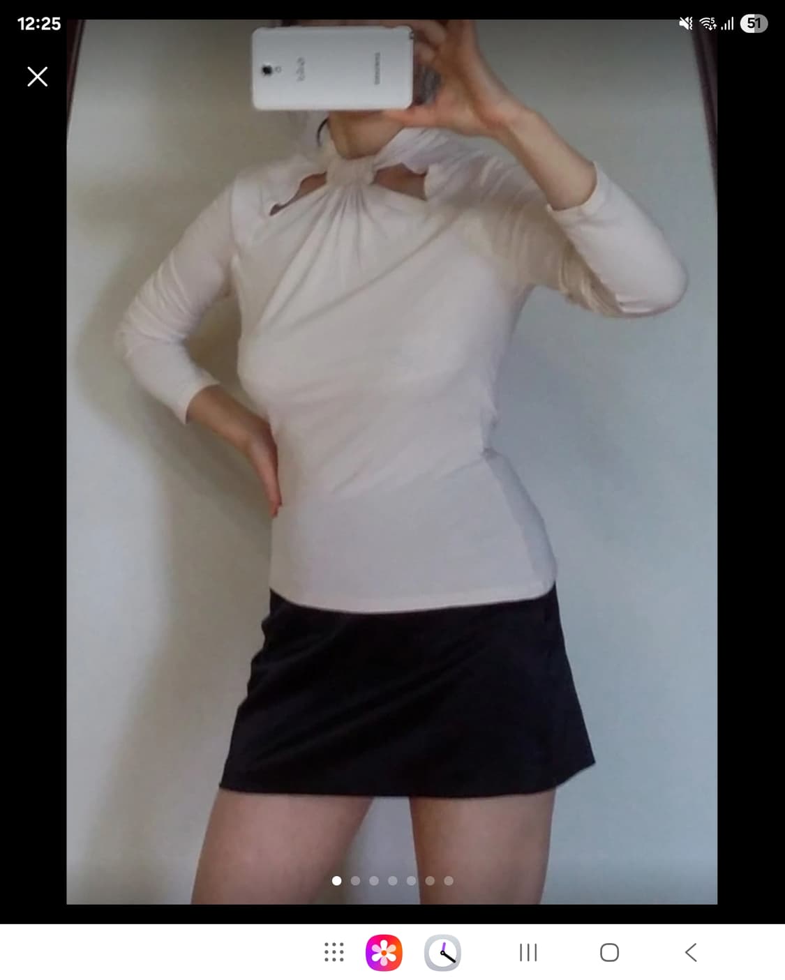 새상 프랑스 모르간 아이보리 모달 키홀 셔츠  상품이미지1