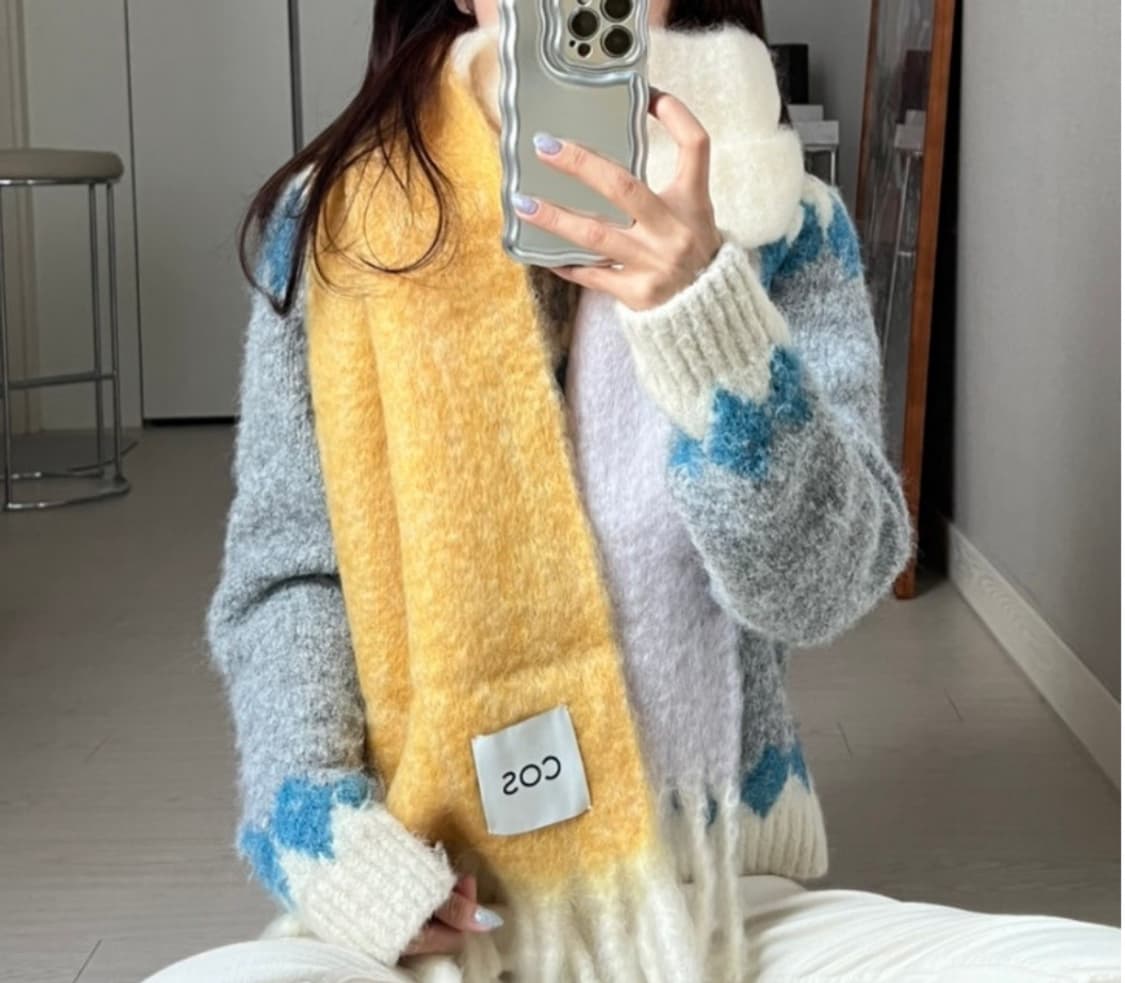 COS 코스 아크네맛 오버사이즈 모헤어머플러  상품이미지1