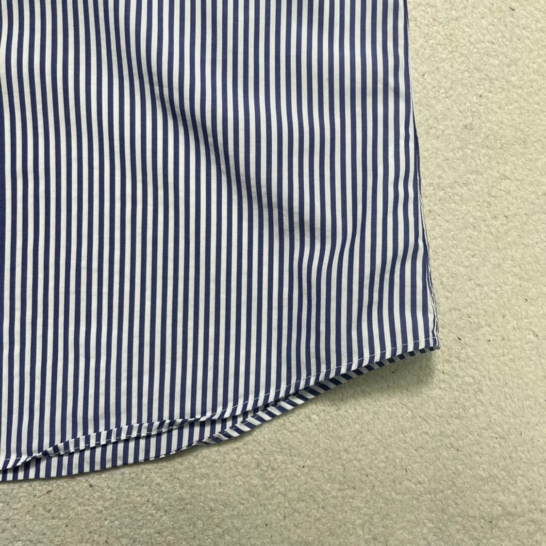 BROOKS BROTHERS 스트라이프 셔츠 블루 M 상품이미지4
