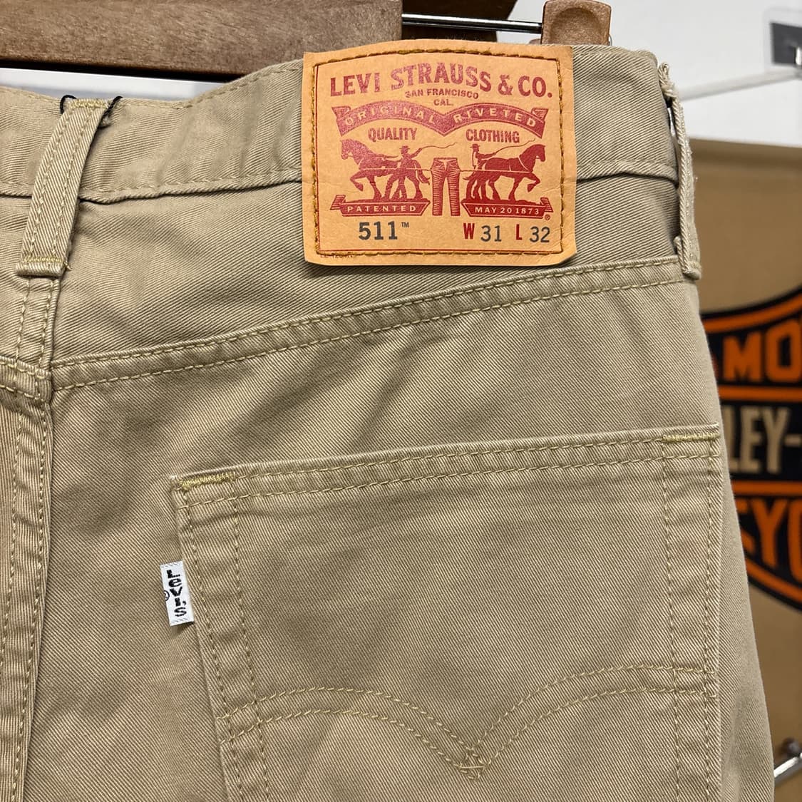 리바이스 화이트탭 511 슬림핏 라이트 코튼 데님팬츠 베이지 N1045  상품이미지7