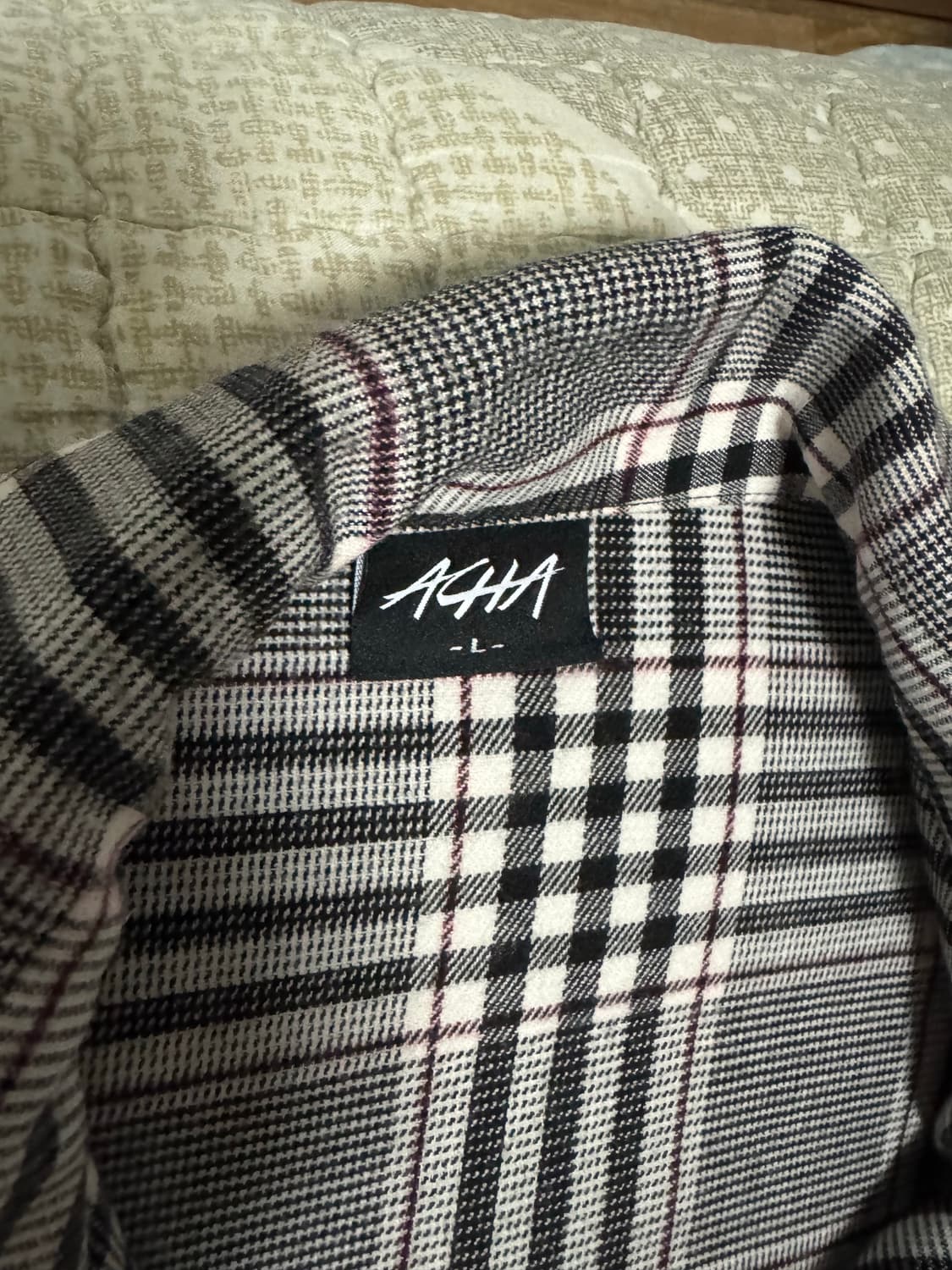 <거의 새것> [L] acha 오버핏 체크 셔츠 상품이미지3