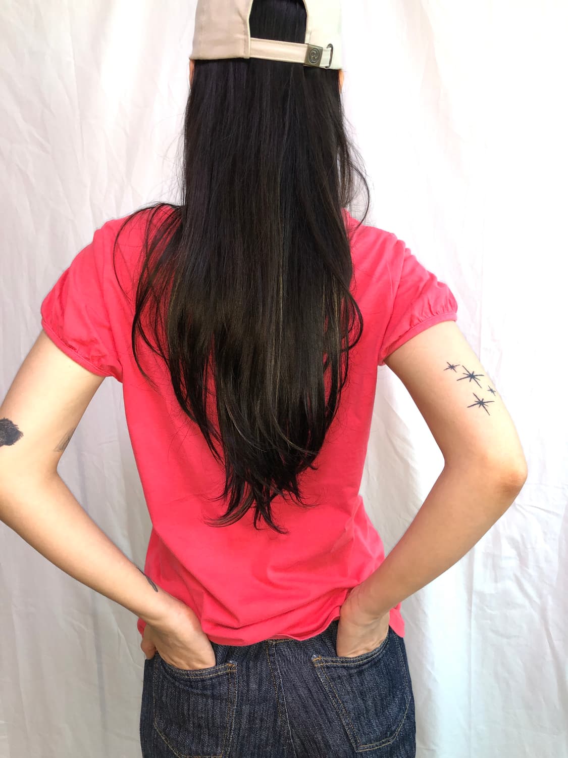 빈티지 아디다스 다홍색 퍼프 반팔티 상품이미지3