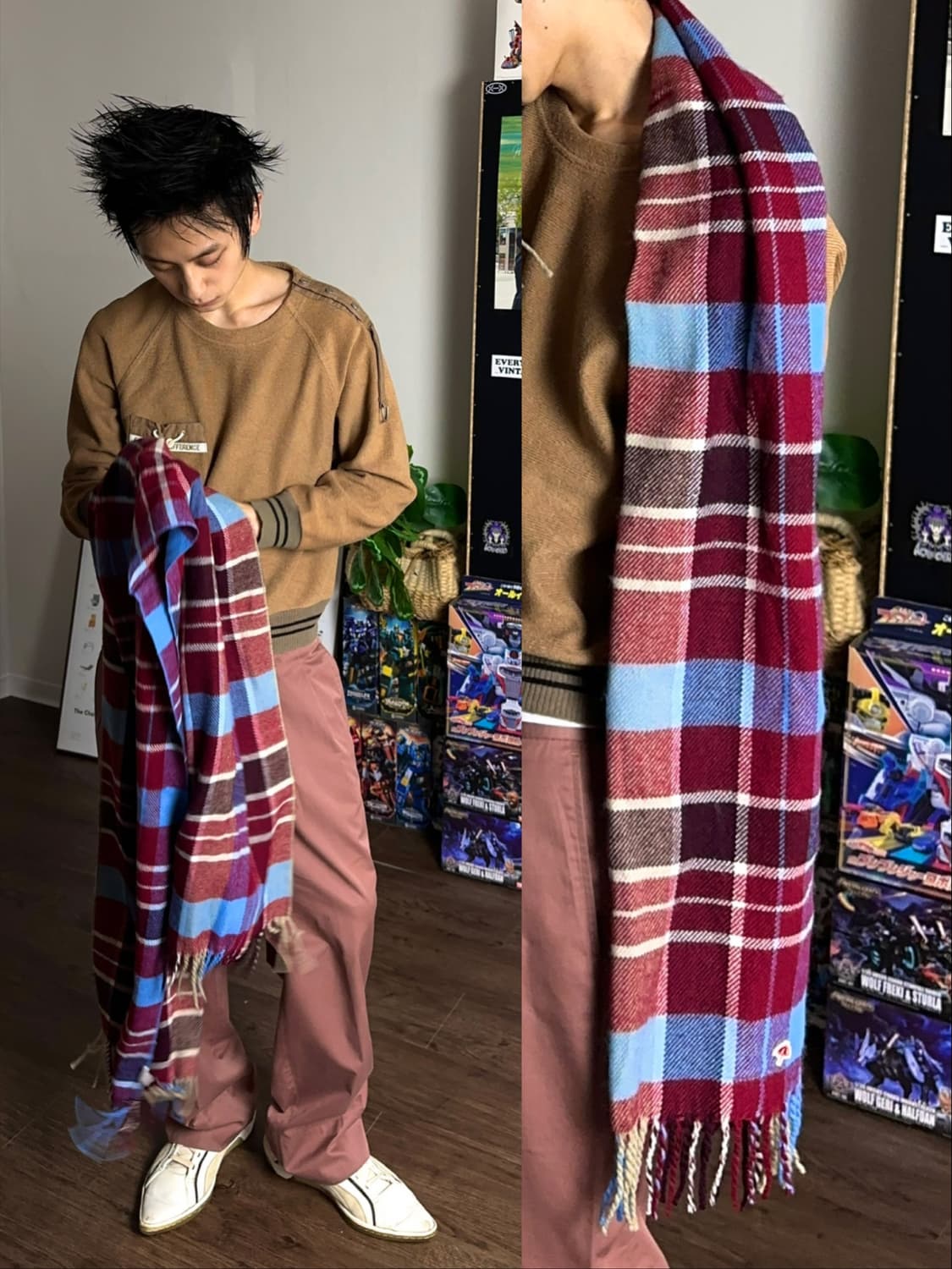 Arnold Farmer 플레이드 체크 머플러 상품이미지1