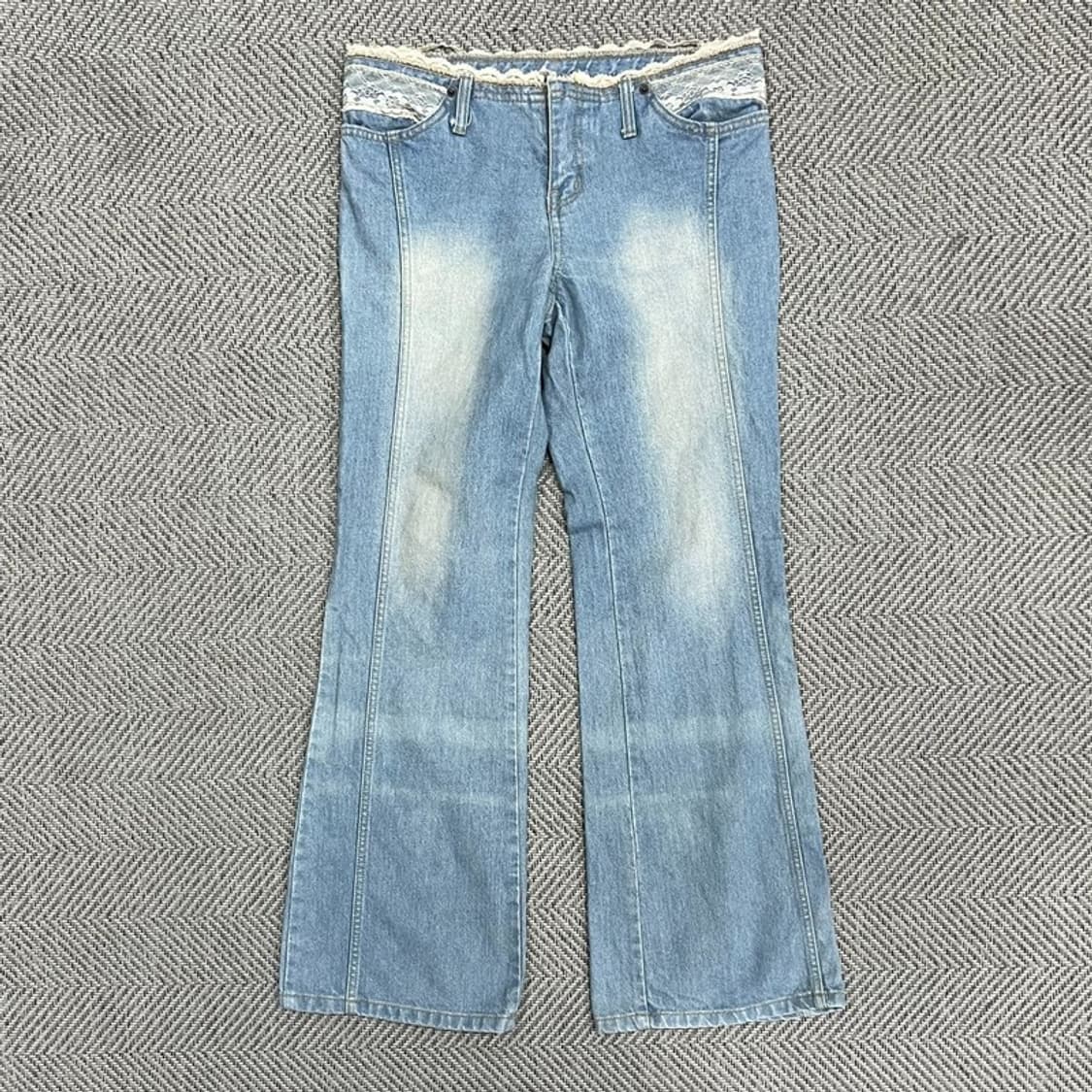 카멜리아 레이스 로우라이즈 데님팬츠 v0969  상품이미지1