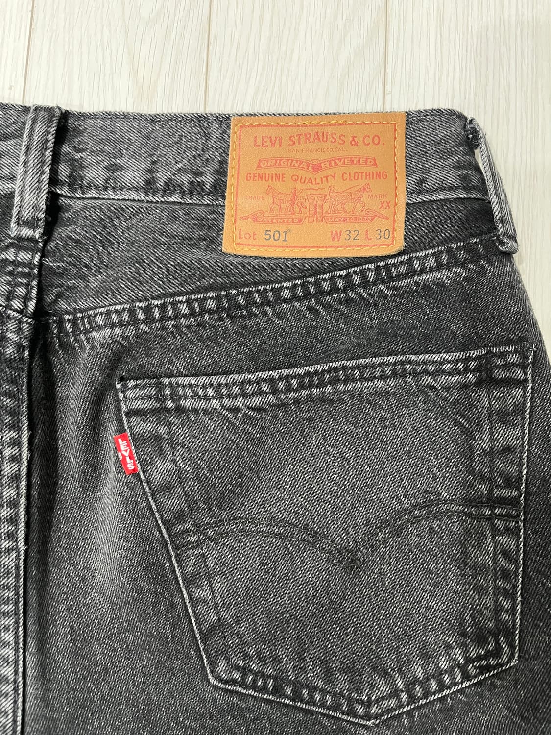 리바이스501 프리미엄 흑청 32x30 상품이미지2