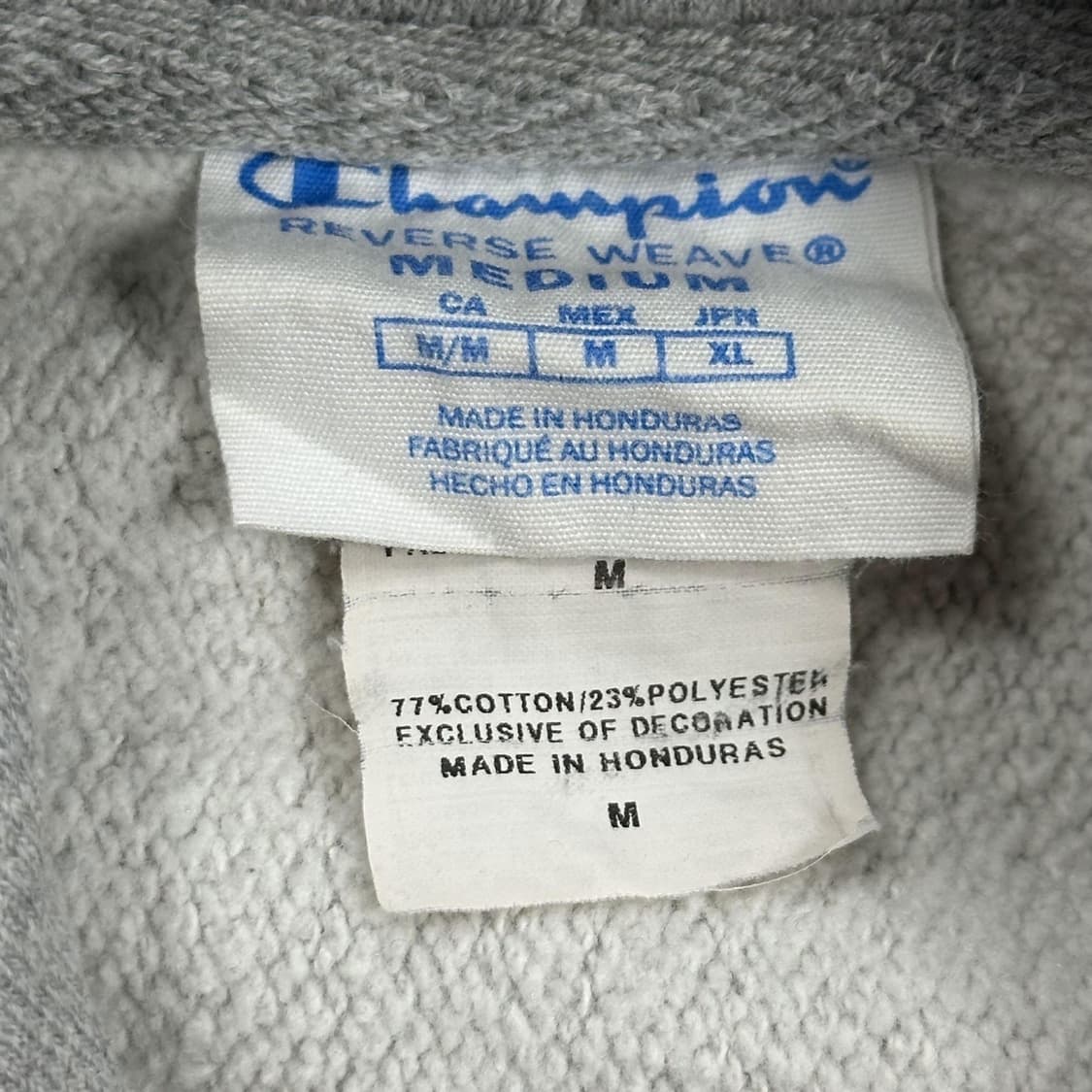 챔피온 리버스위브 헤비 코튼 그레이 후드티 (M) 상품이미지5