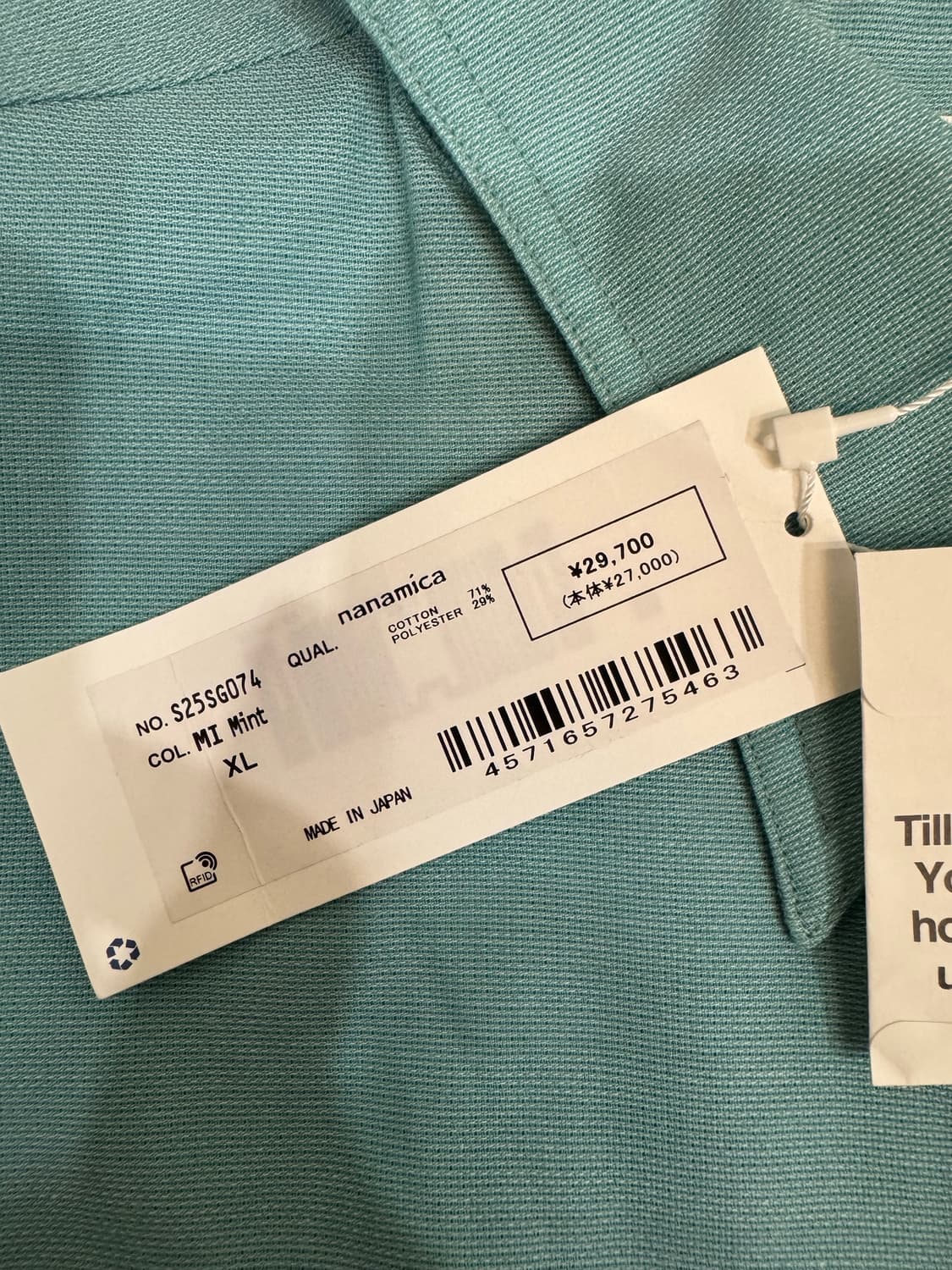 [XL][110] 나나미카 유틸리티 파나마 셔츠 민트 상품이미지8