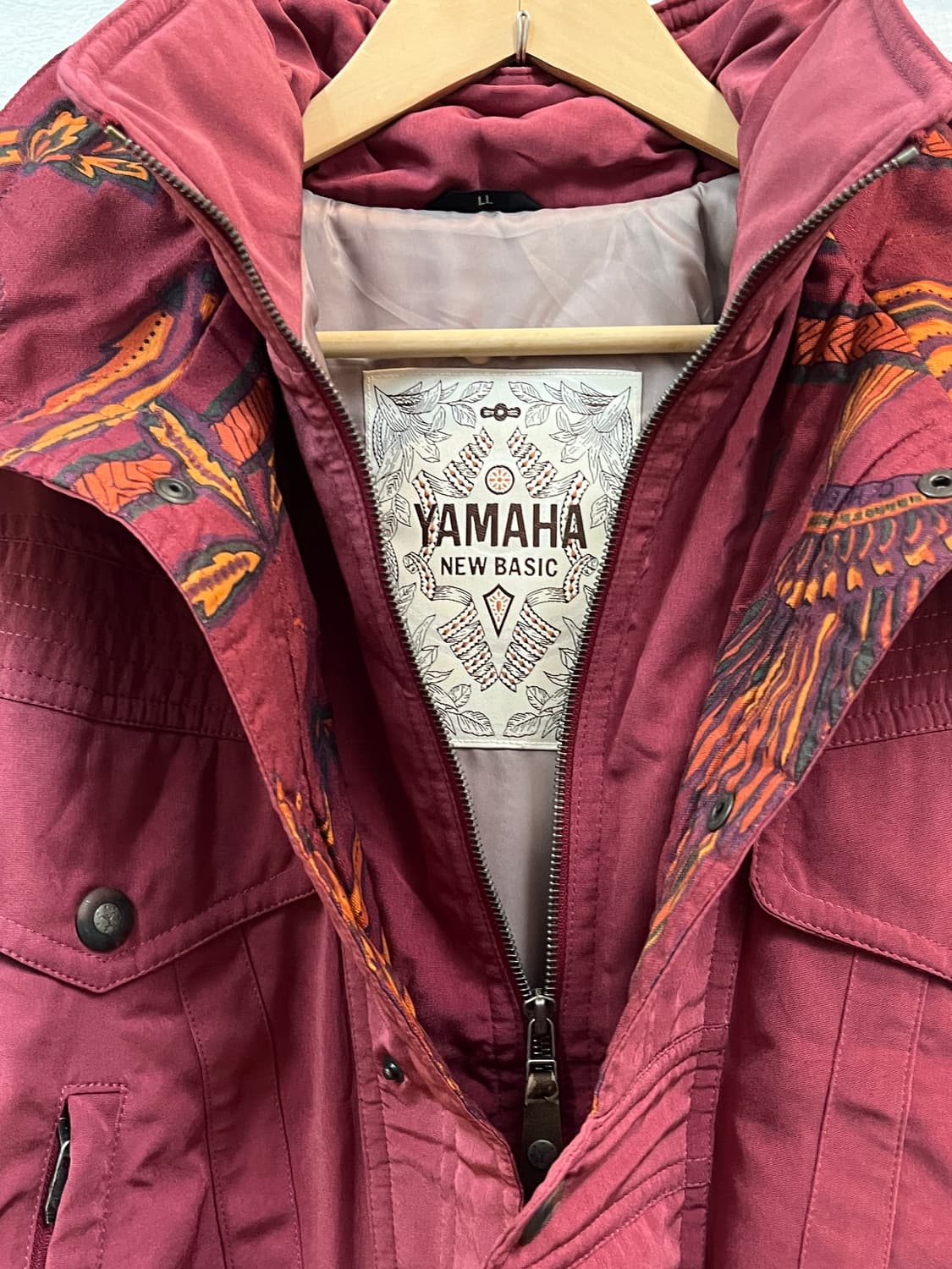 Yamaha 빈티지 플라이트 봄버자켓 버건디 LL 상품이미지4