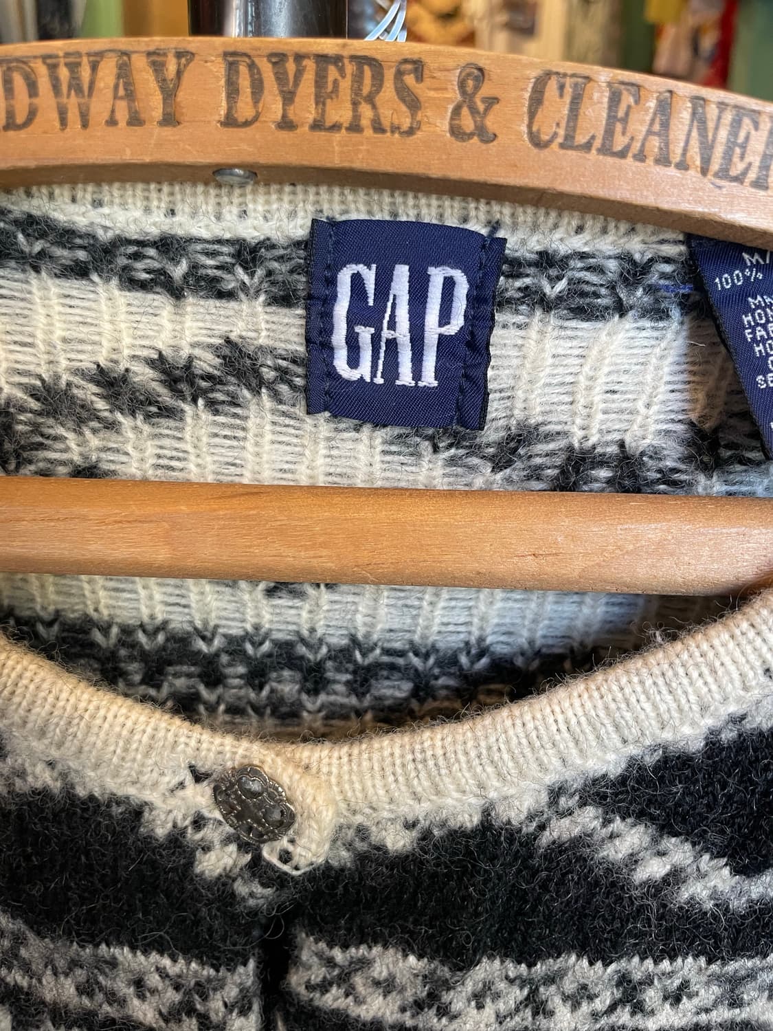 90s Vintage GAP Nordic Wool Cardigan 상품이미지5