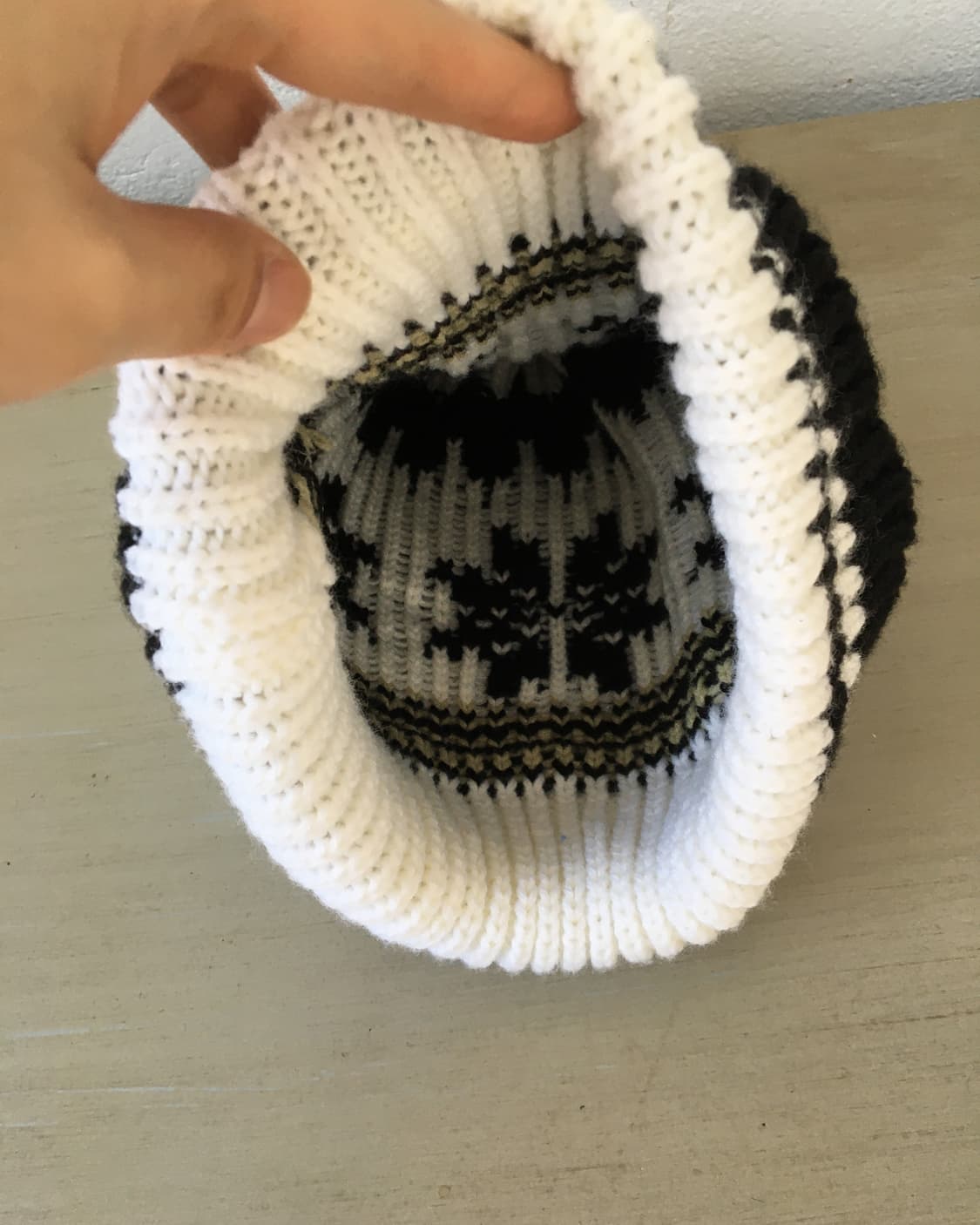  pom snow pattern knit beanie 상품이미지4