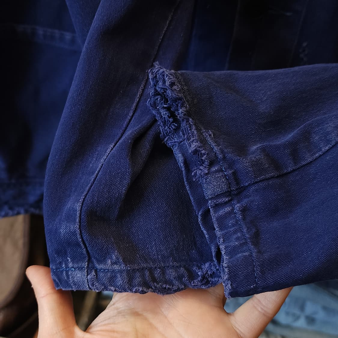 70s 프렌치 워크자켓 프렌치자켓 페이딩 블루 46 상품이미지8