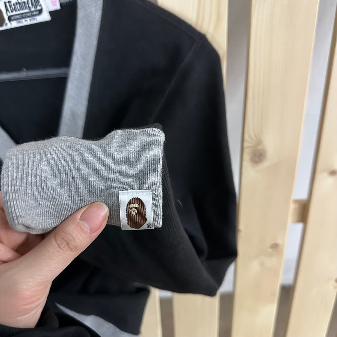 (XS) 베이프 블랙 니트 가디건 상품이미지7