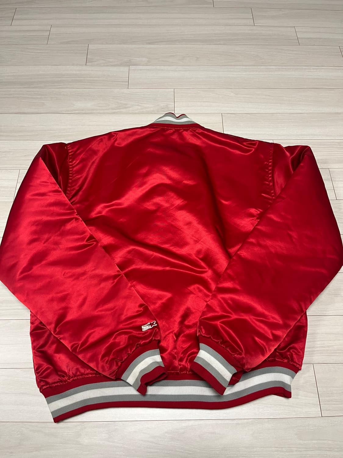 90s 빈티지 스타터 사틴자켓 오하이오  usa XL 상품이미지2