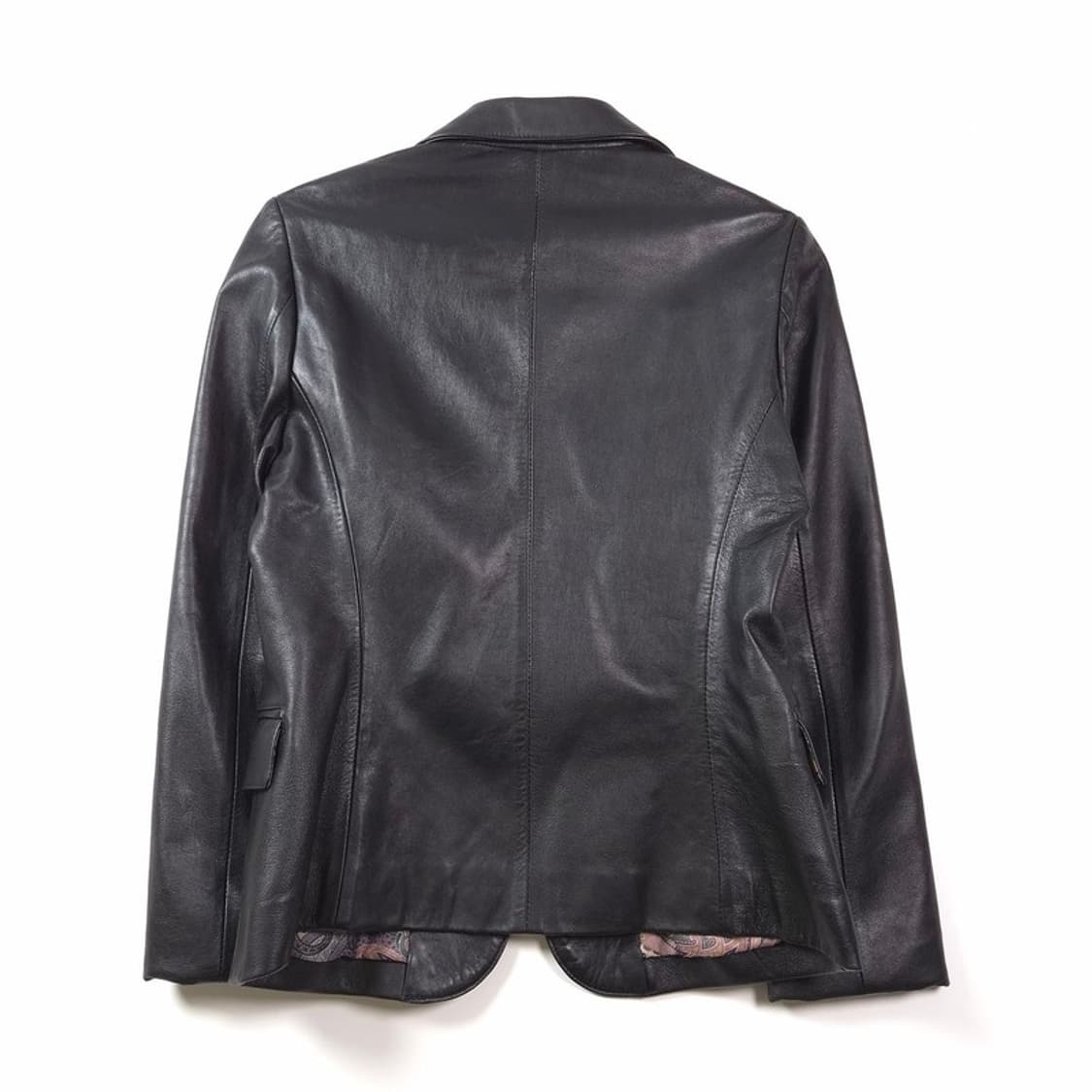 ICINOO 빈티지 페이즐리 안감 리얼 램스킨 블레이저 66 상품이미지2