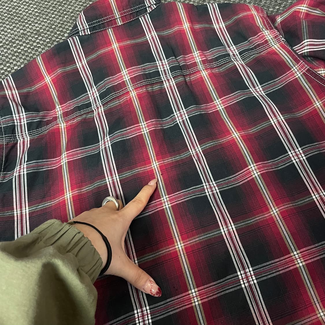 할리데이비슨 레드 투포켓 체크 반팔 셔츠 L 상품이미지8